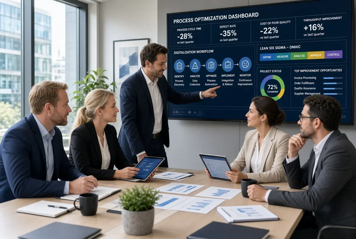 Unternehmensberatung Digitalisierung Prozessoptimierung Symbolbild